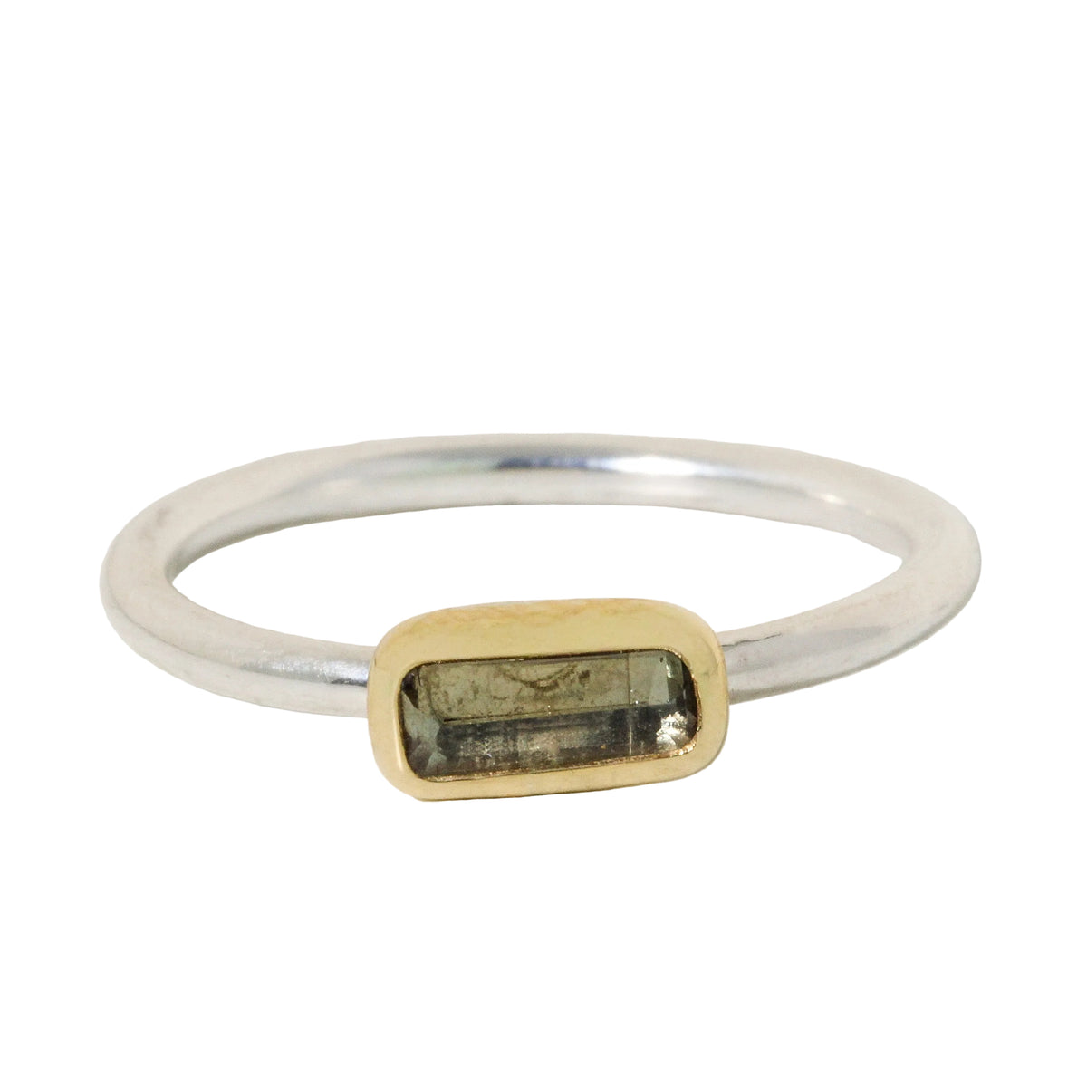 Baguette Champagne Sapphire Stacking Ring