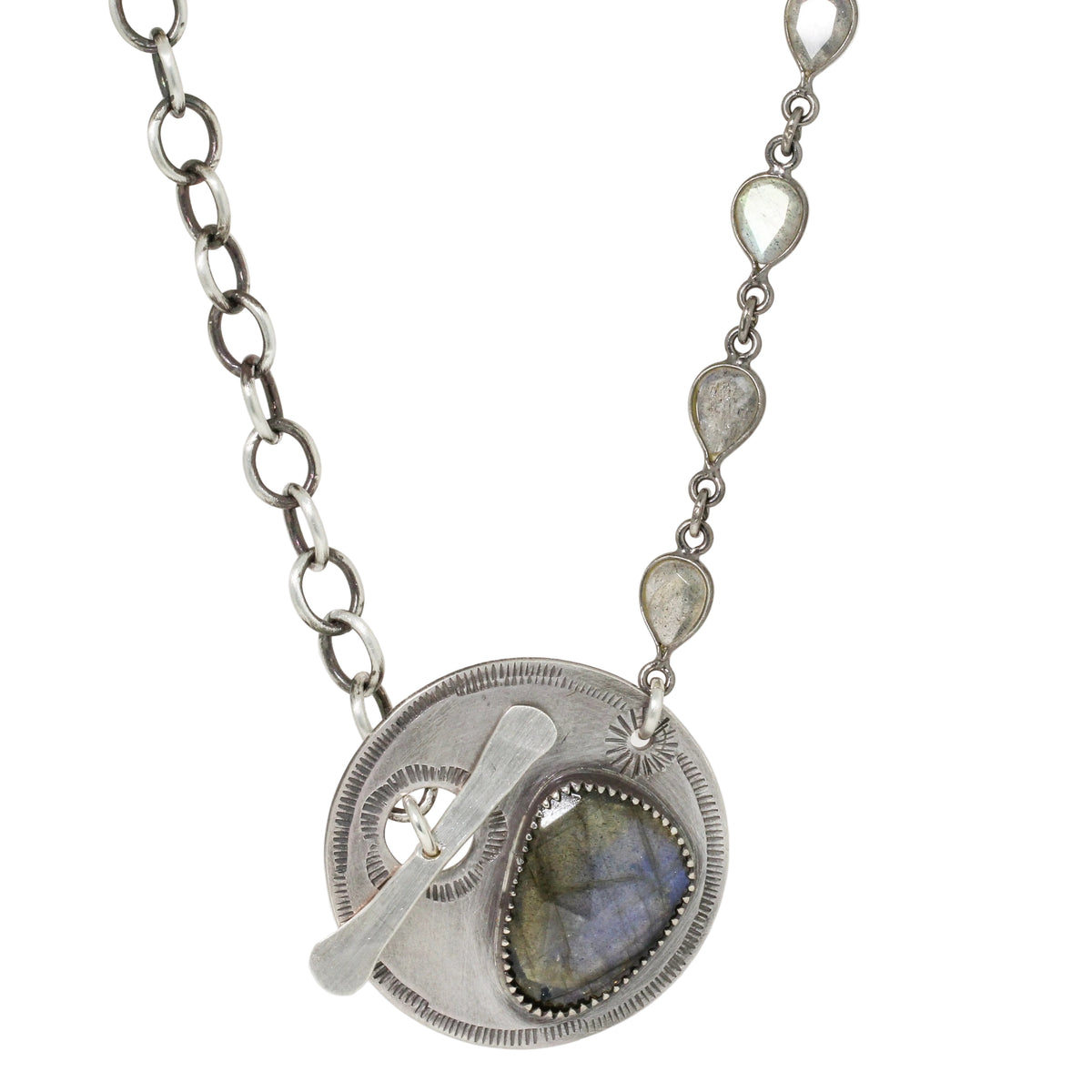 Labradorite Aurora Toggle Necklace