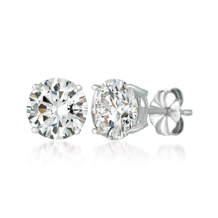 4ct Brilliant Round Stud CZ Earrings