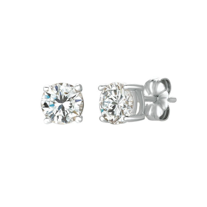 2ct Brilliant Round Stud CZ Earrings