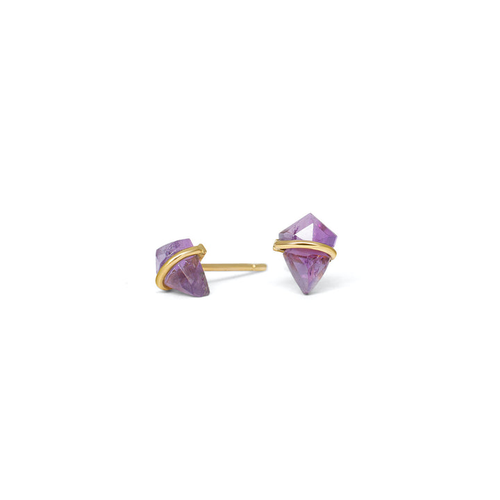 Amethyst Kite Stud Earrings