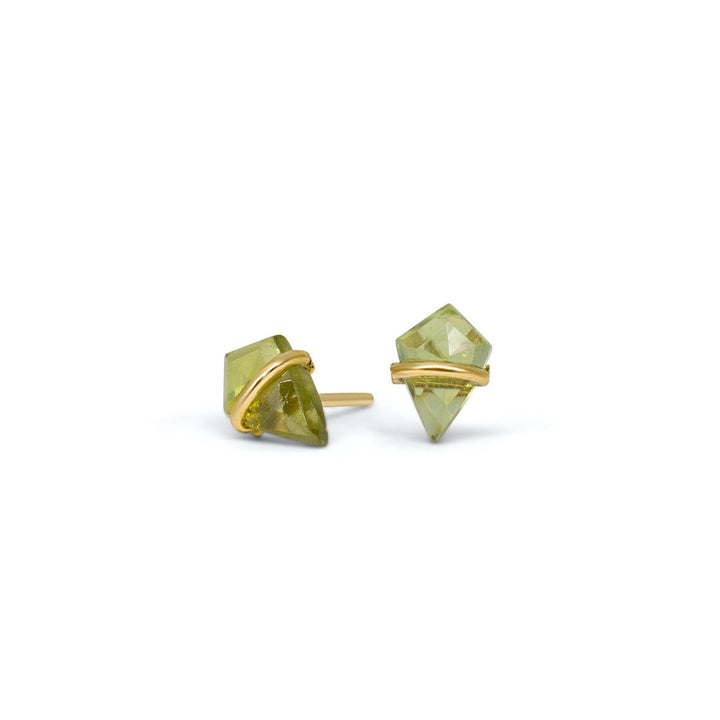 Peridot Kite Stud Earrings