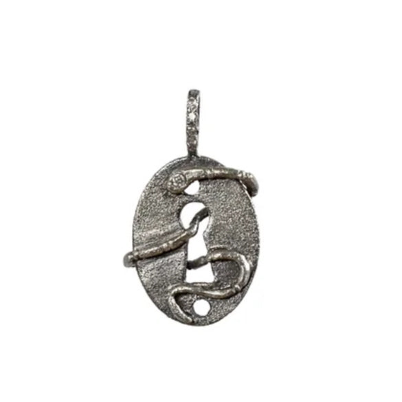 Snake Key Plate Charm Pendant