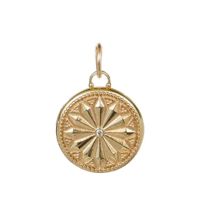 Sun Lotus Locket Charm