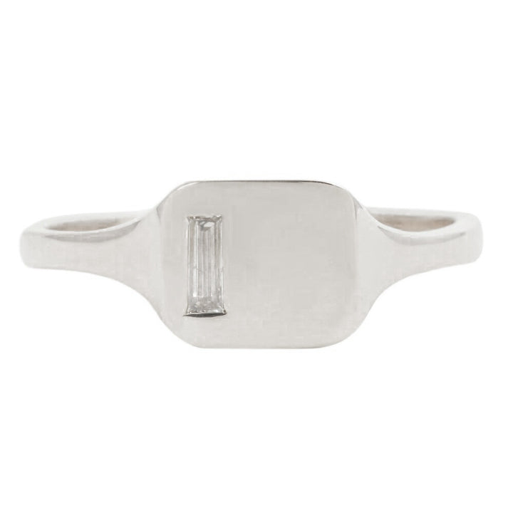 Frame Baguette Signet Ring