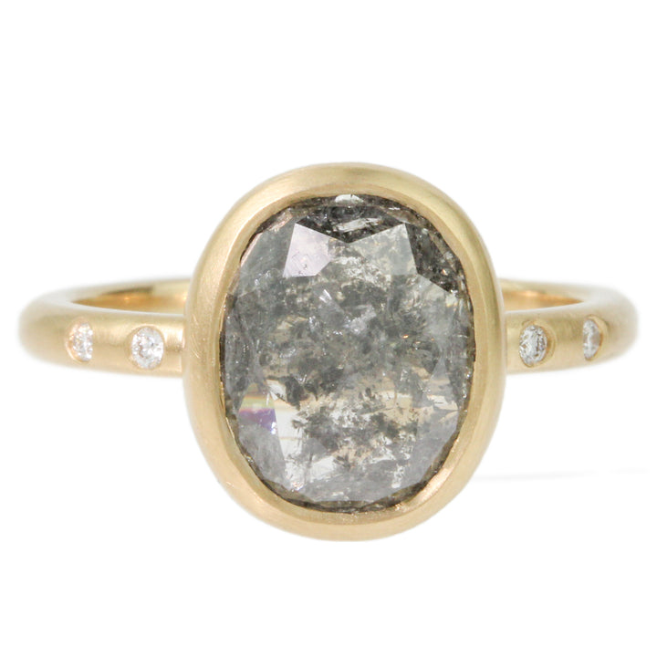 Oval Rustic Diamond Ring