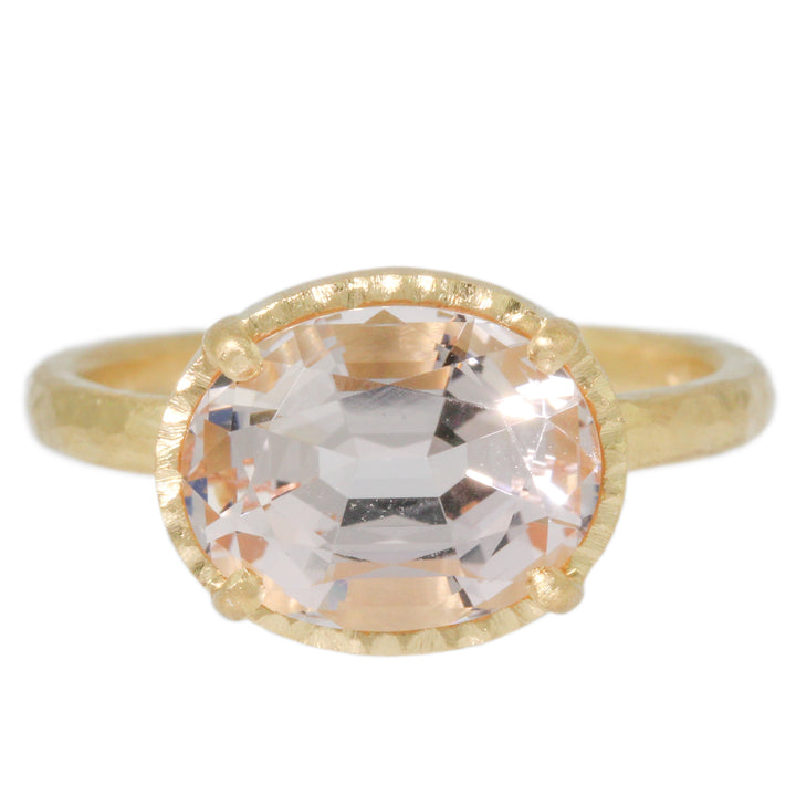 Morganite Solitaire Ring