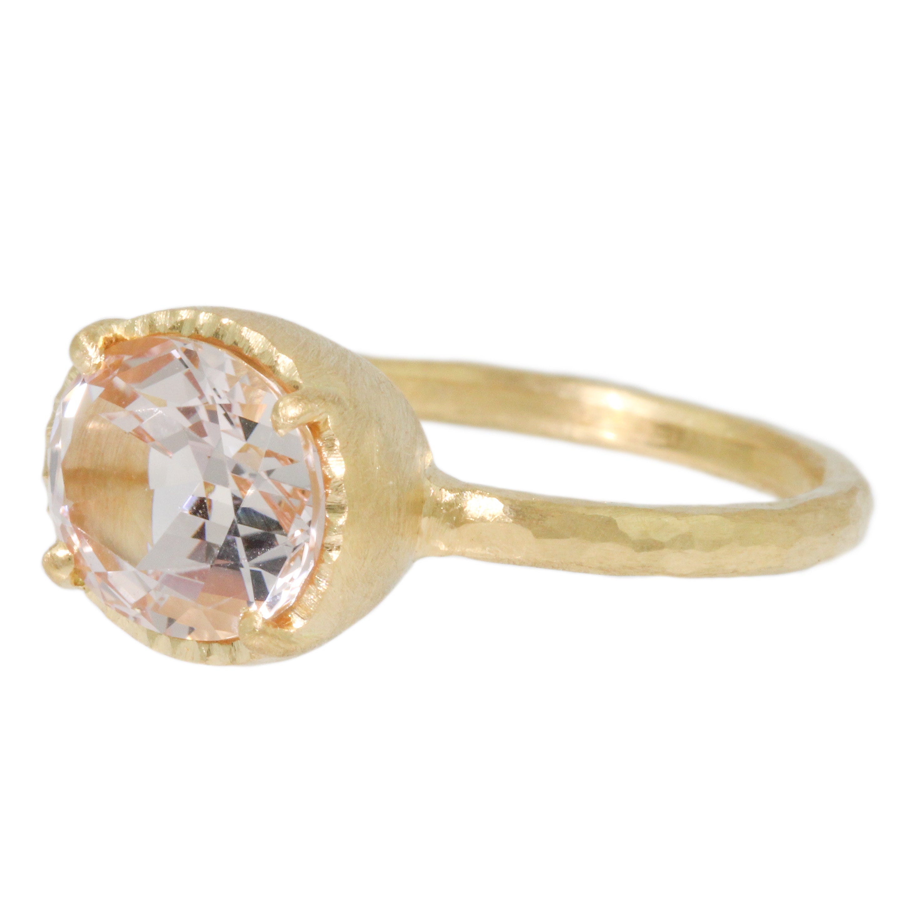 Morganite Solitaire Ring