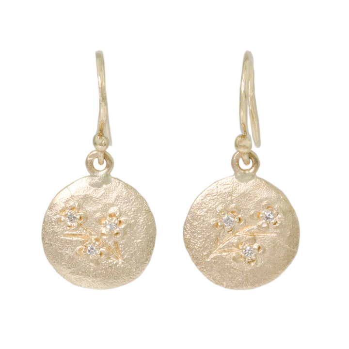 Cherry Blossom Disc Earrings