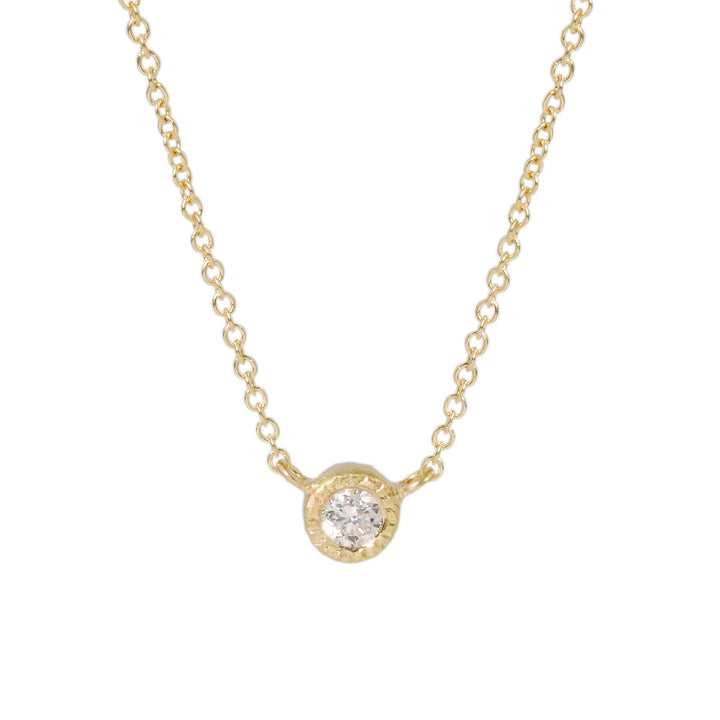 Single Bezel Diamond Necklace