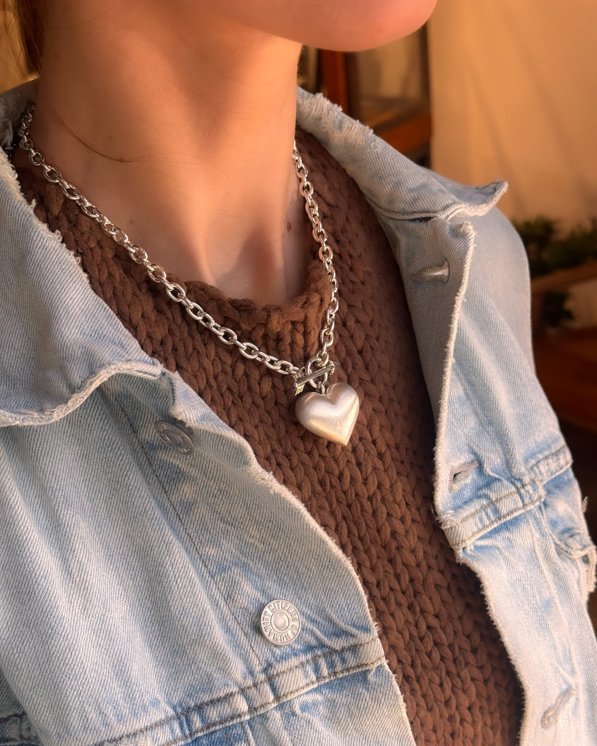 Large Cupid's Heart Necklace
