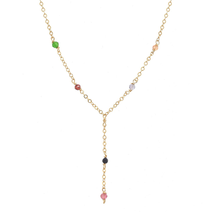 Multi Color Lariat Necklace