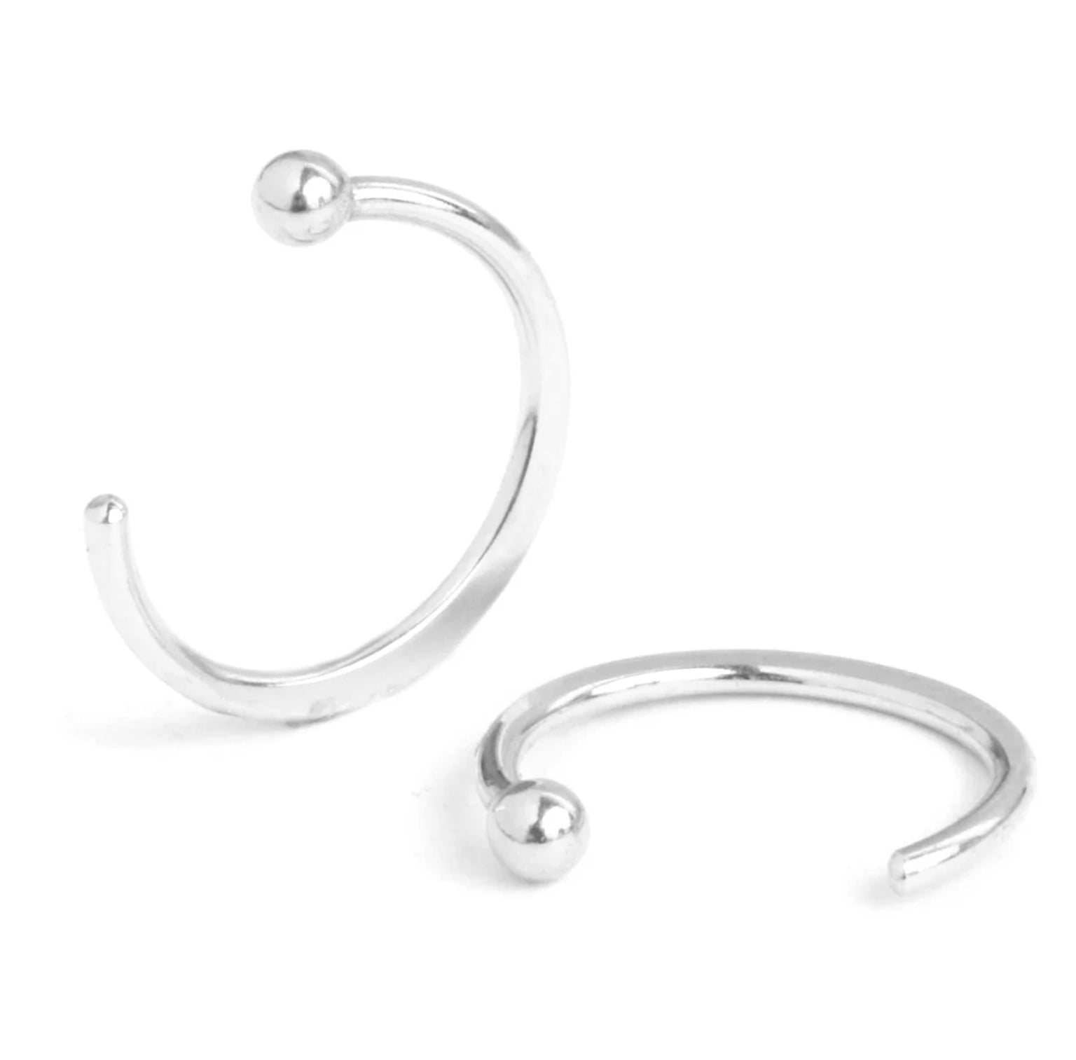 Hug Single Earring - Sterling Silver