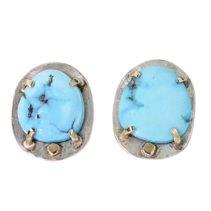 Sleeping Beauty Turquoise Stud Earrings