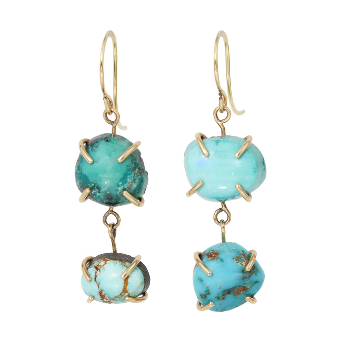 Double Drop Turquoise Earrings