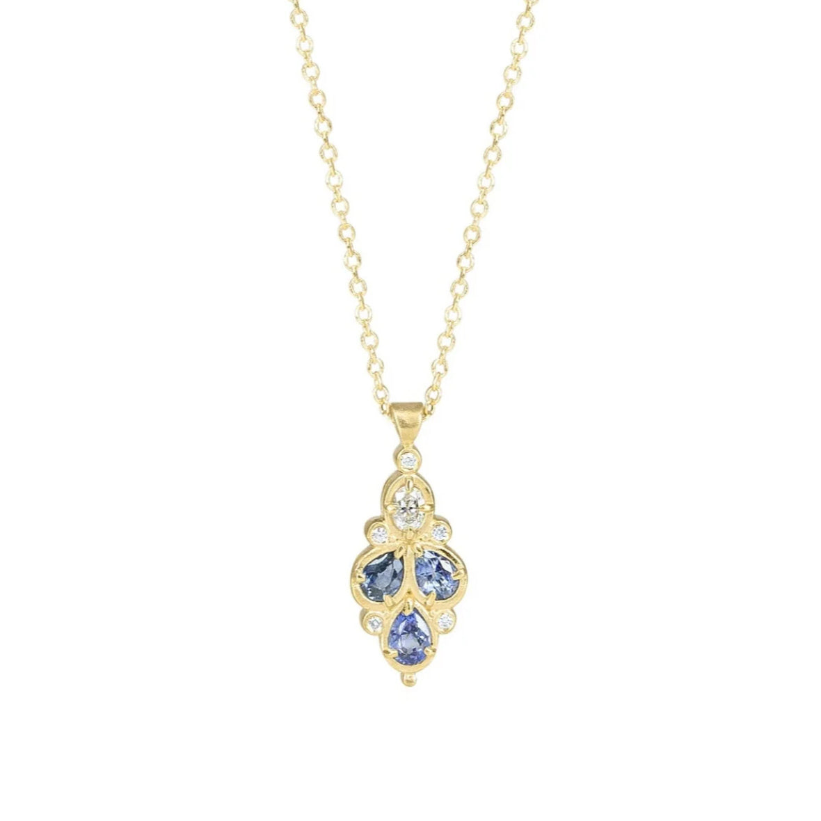 Sapphire Sundrop Necklace