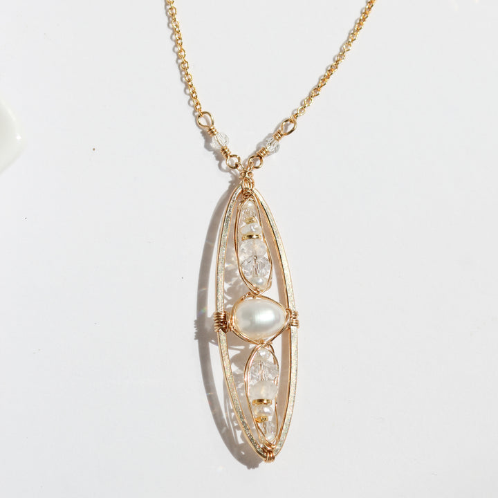 Marquis Pearl Crystal Necklace