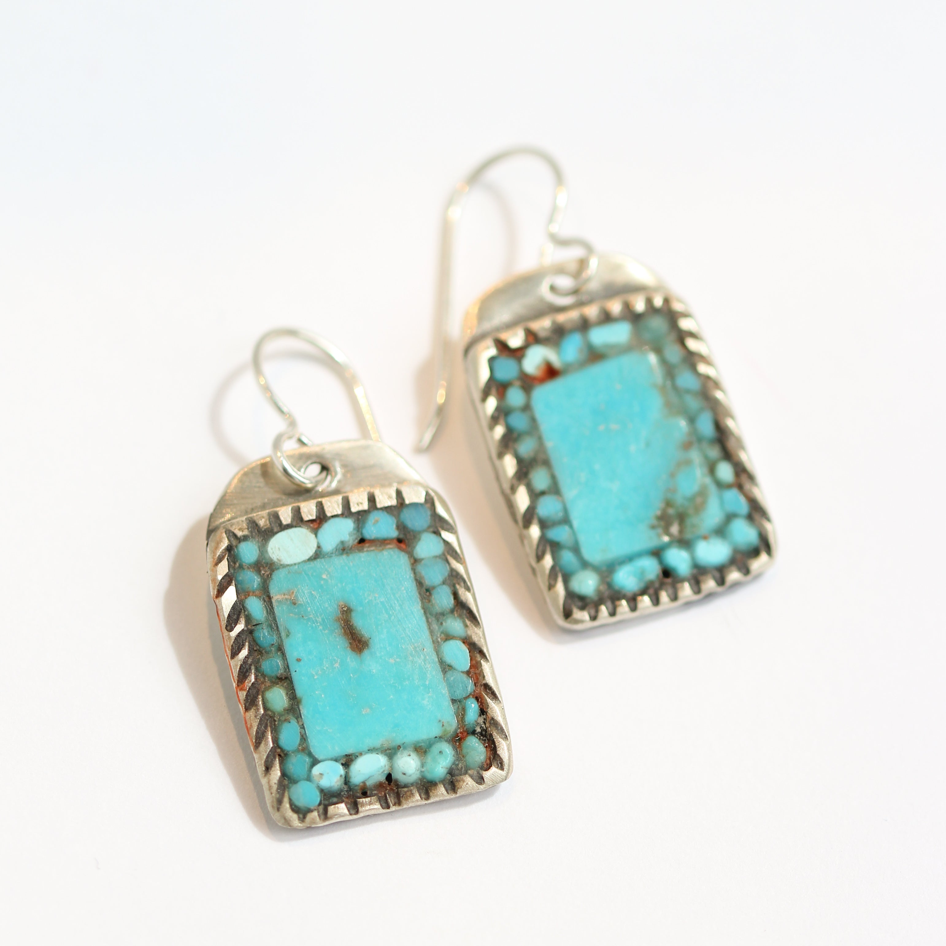 Charlie Favour Turquoise Mosaic Earrings