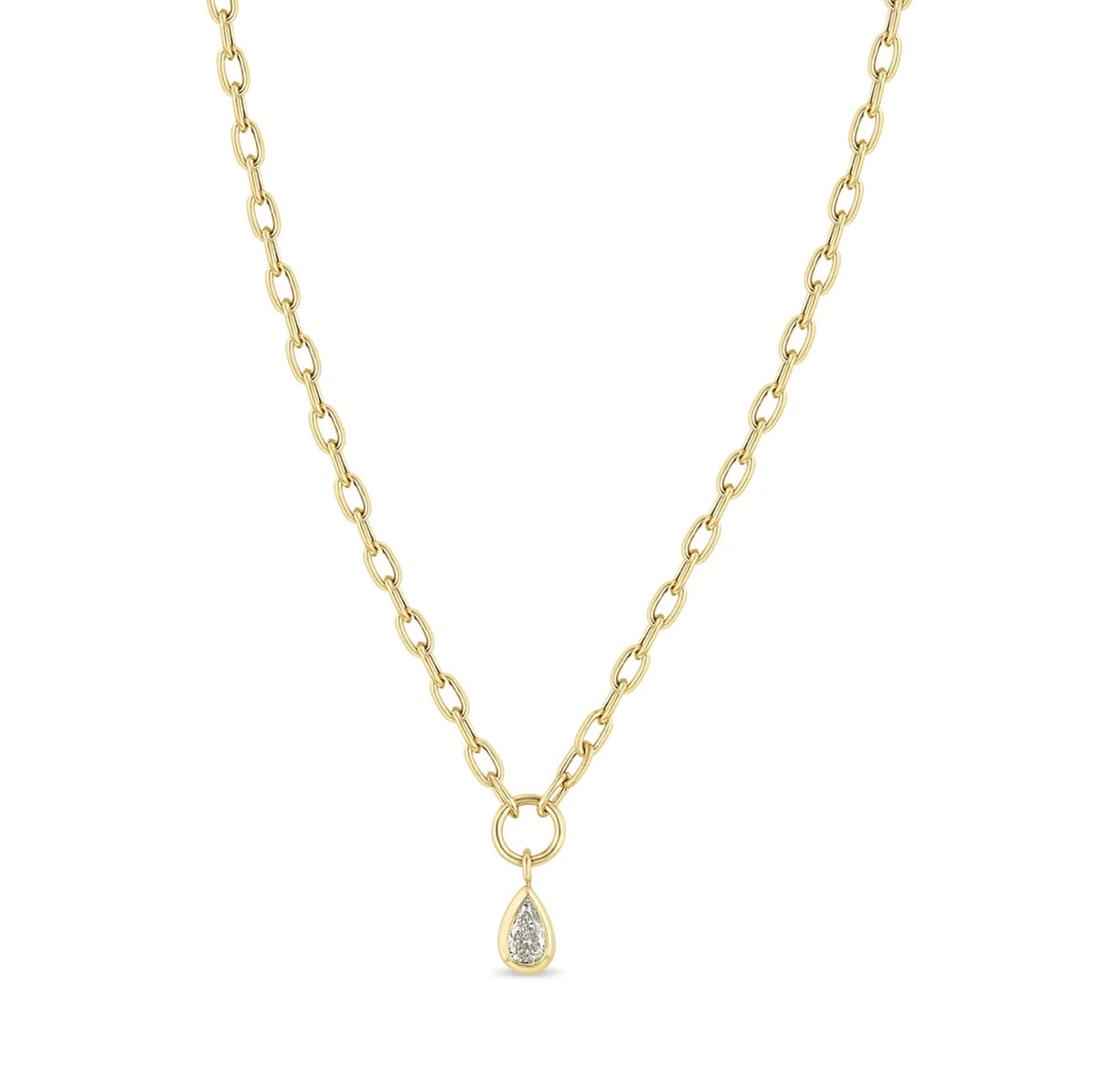 Teardrop Diamond Necklace