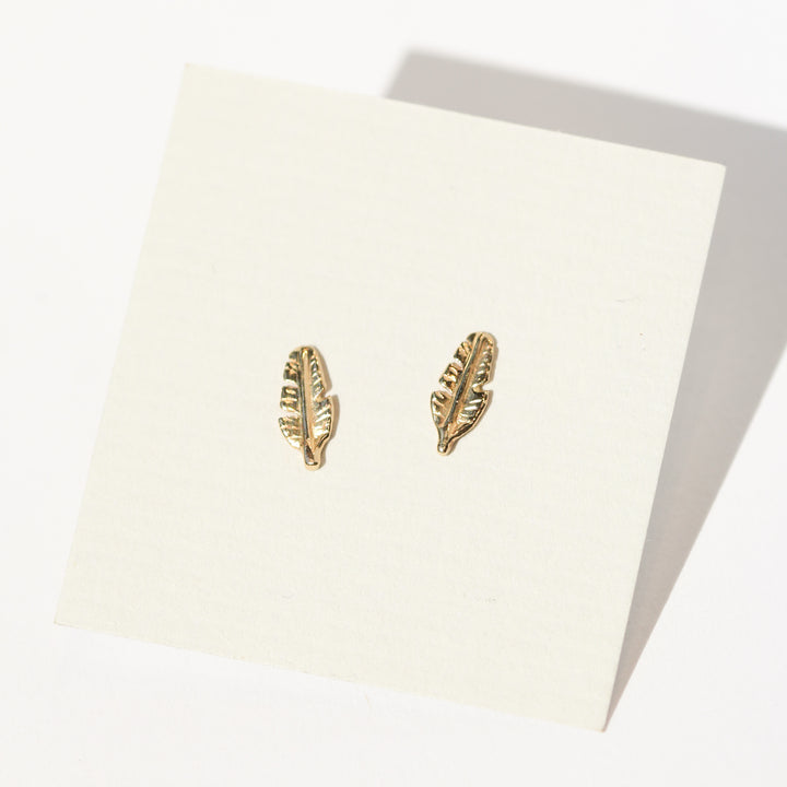 Mini Feather Post Earrings