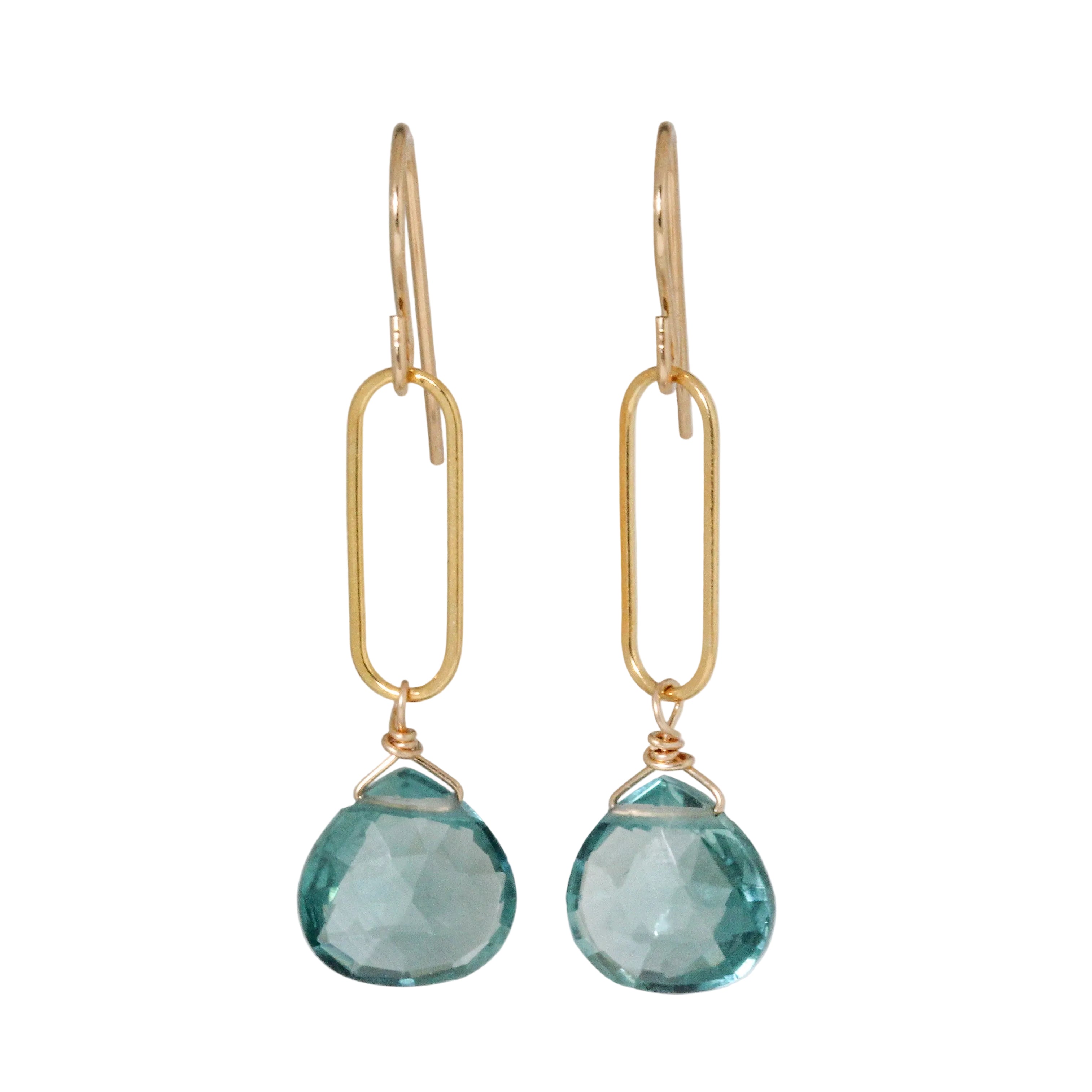 Blue Topaz Link Earring