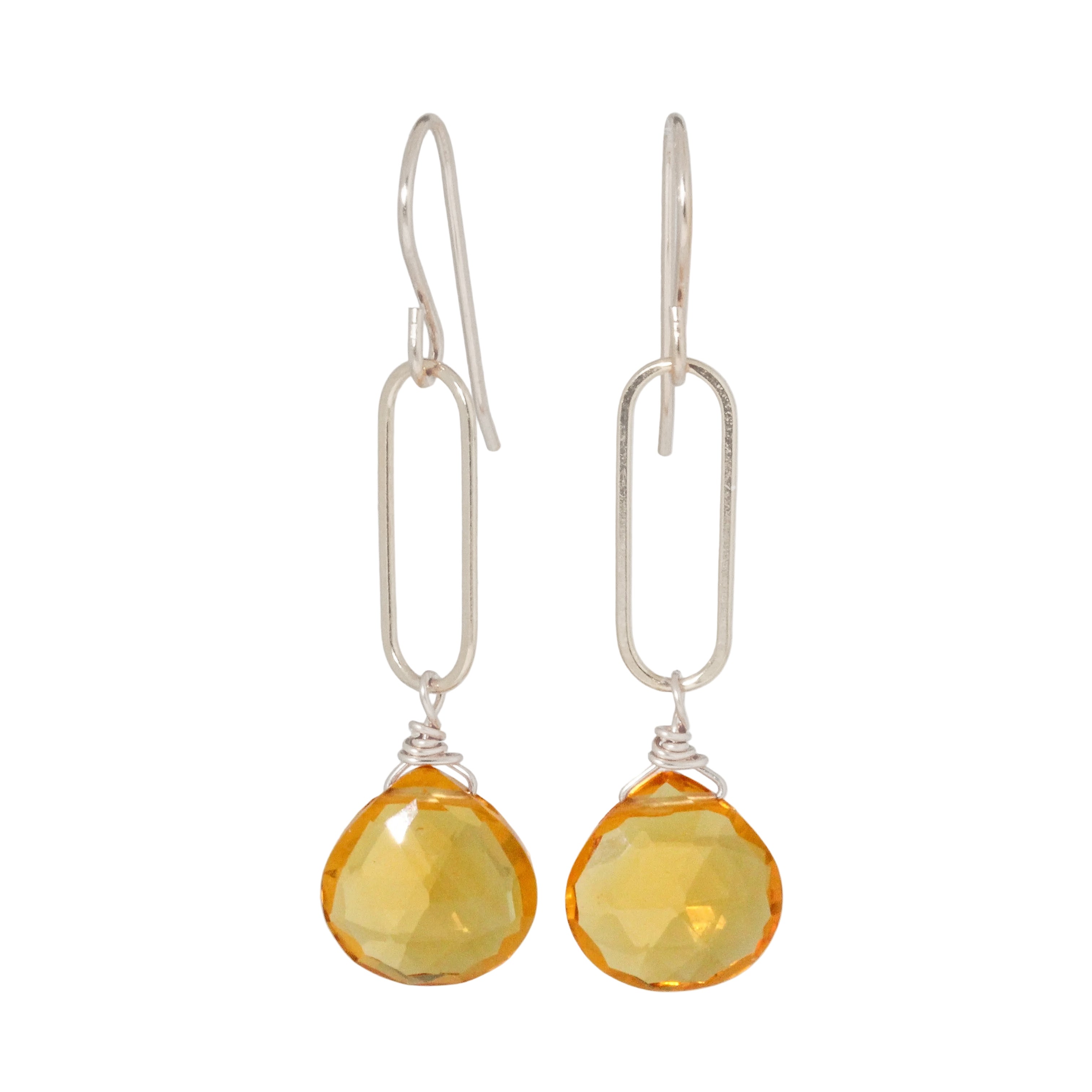 Citrine Link Earring