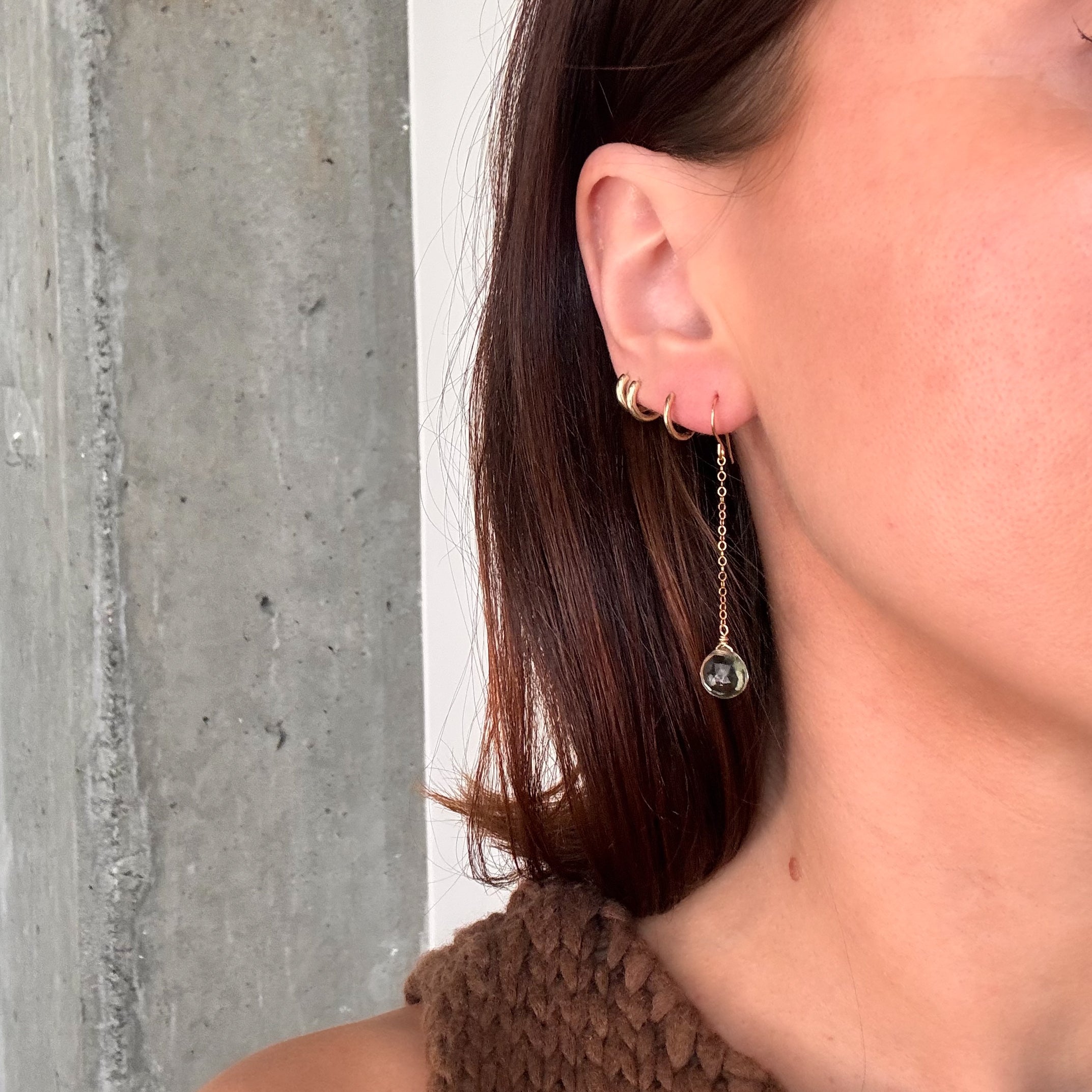 Green Amethyst Duster Earrings