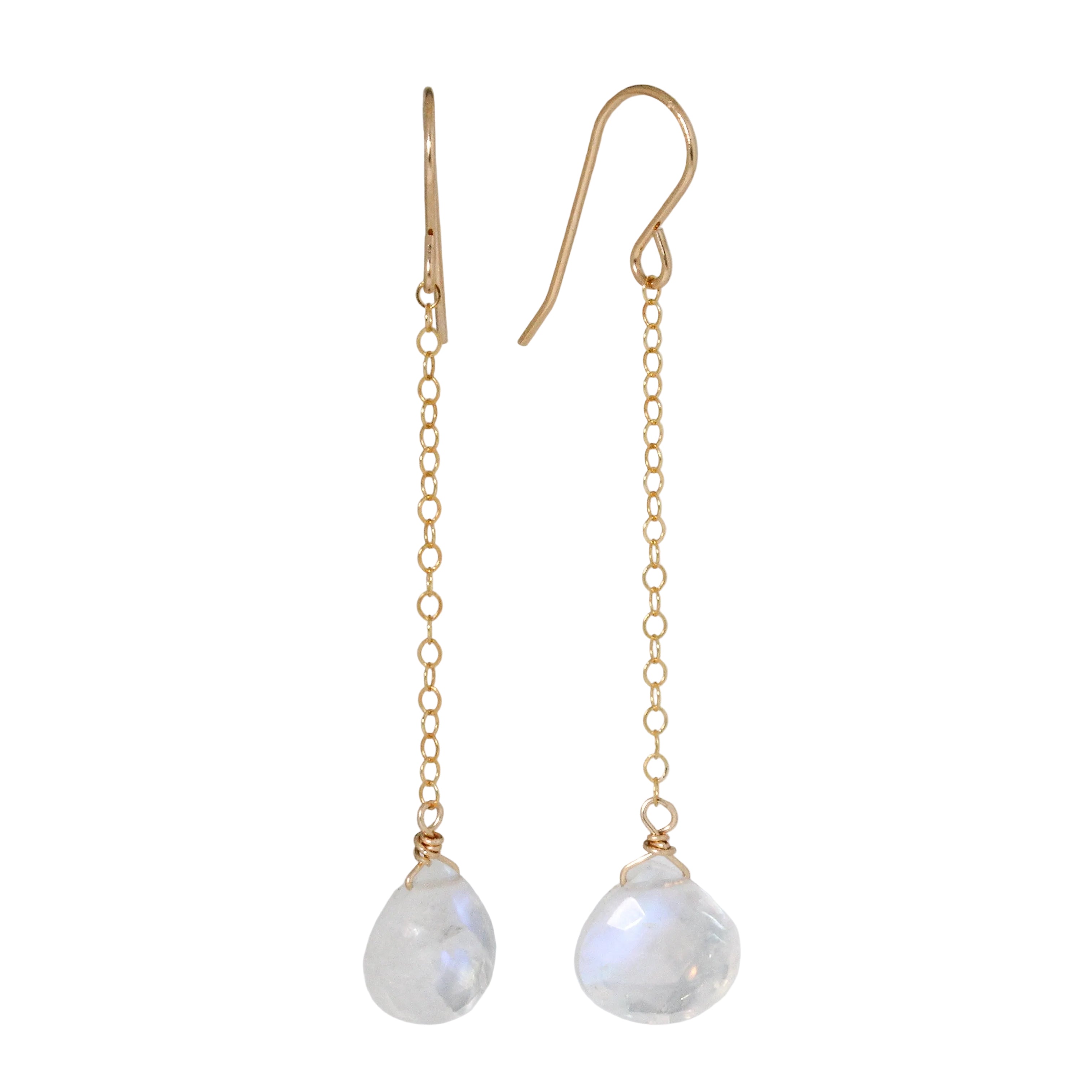 Rainbow Moonstone Duster Earrings