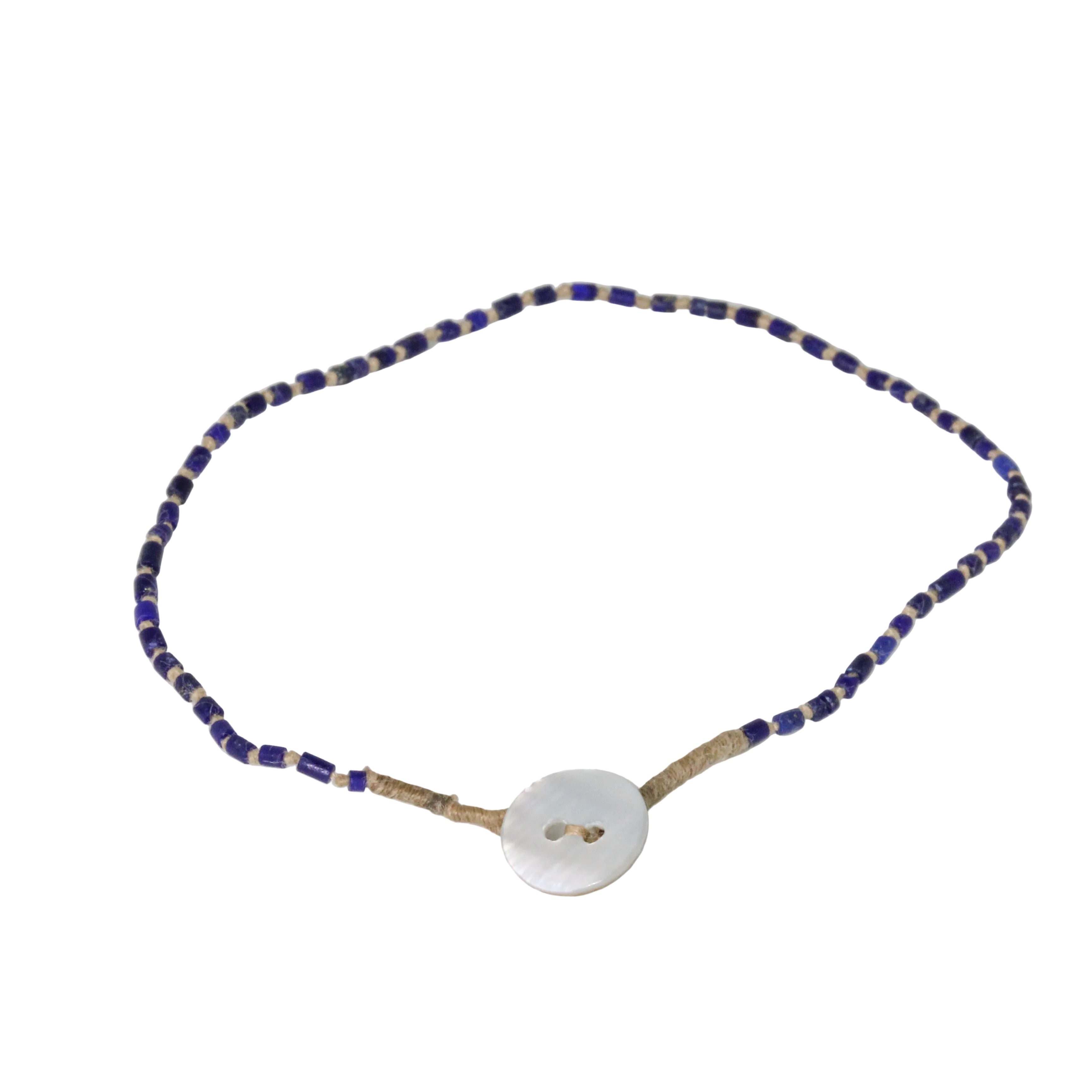 Lena-skadegard-blue-trade-beaded-bracelet