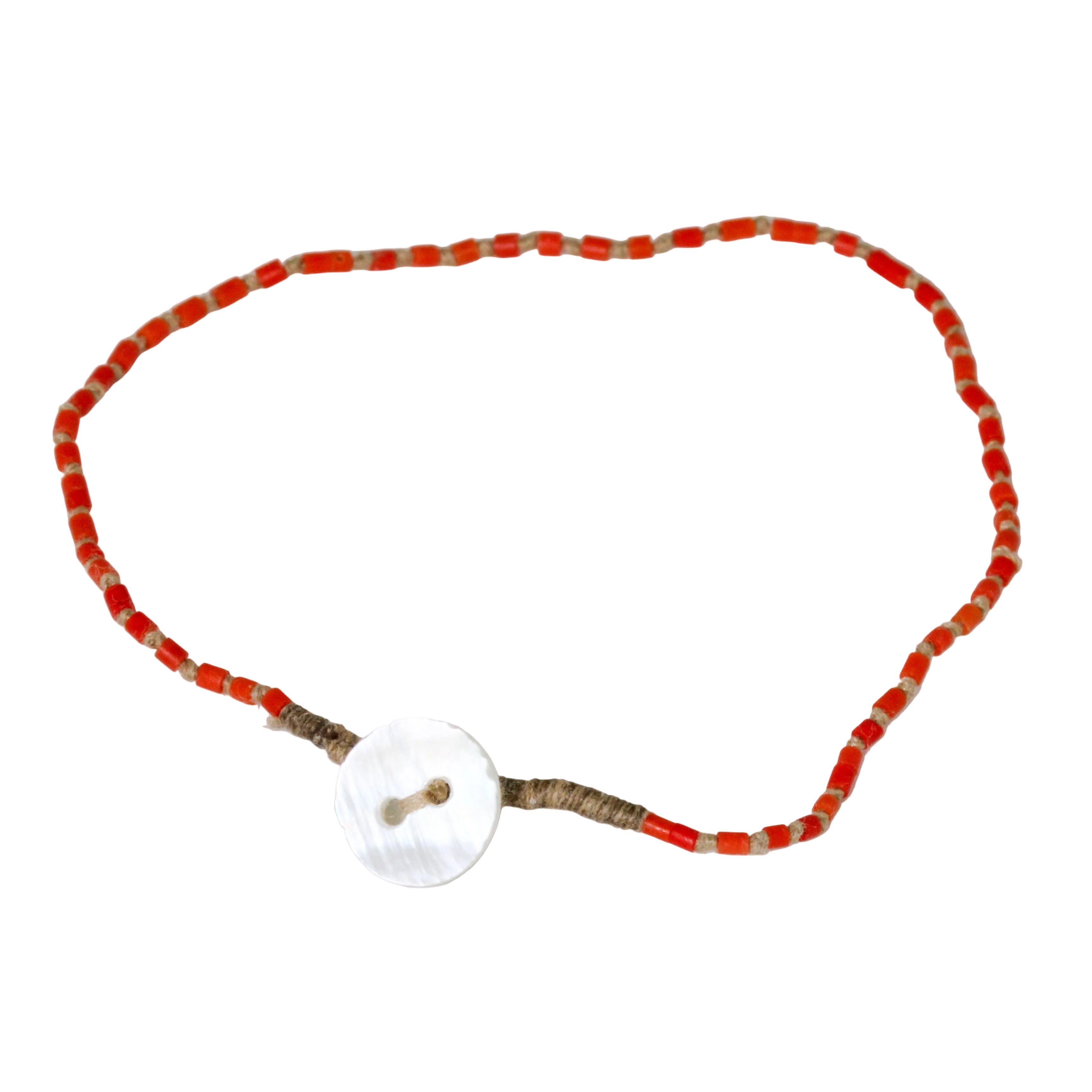 Lena-skadegard-orange-trade-beaded-bracelet