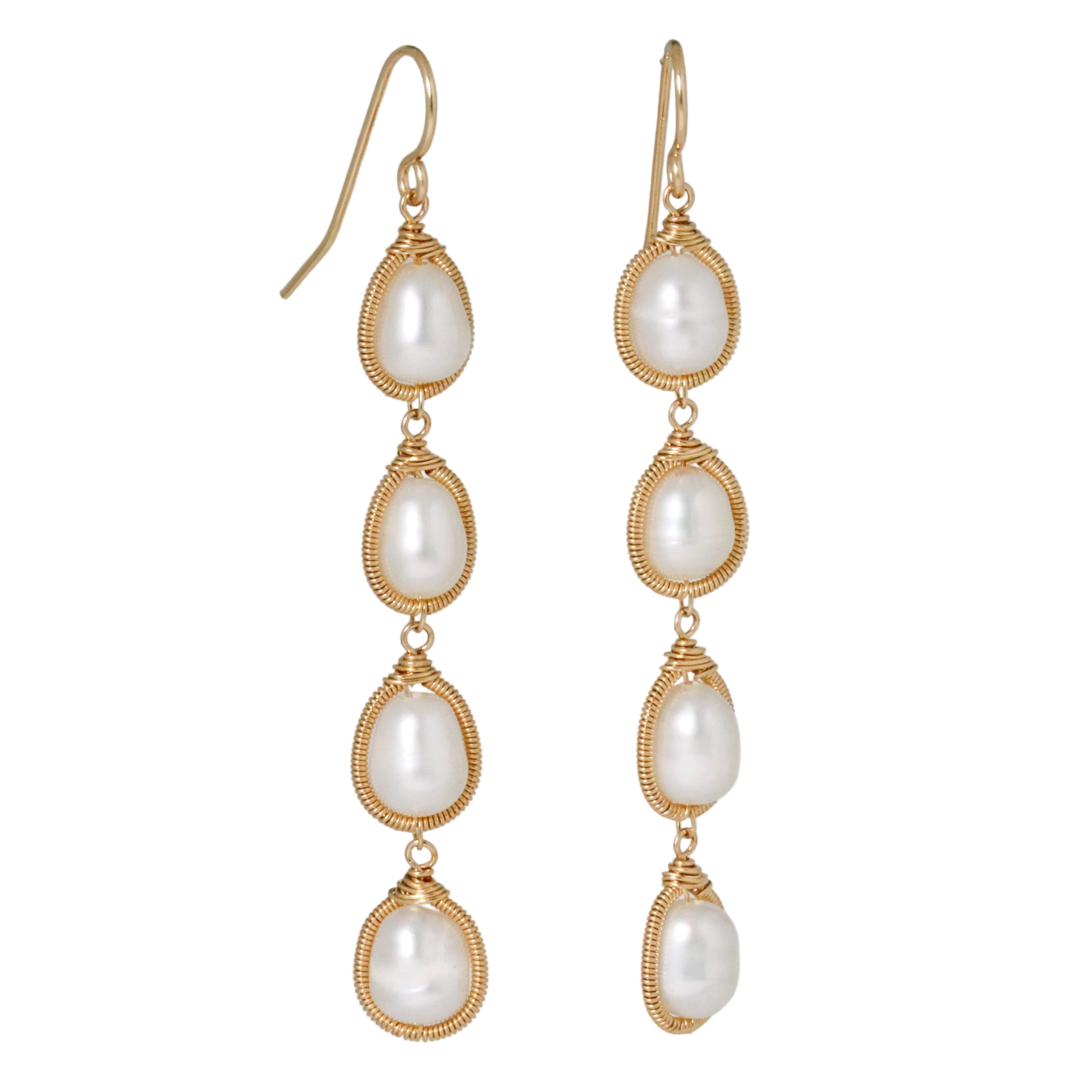 Pearl Line Earrings