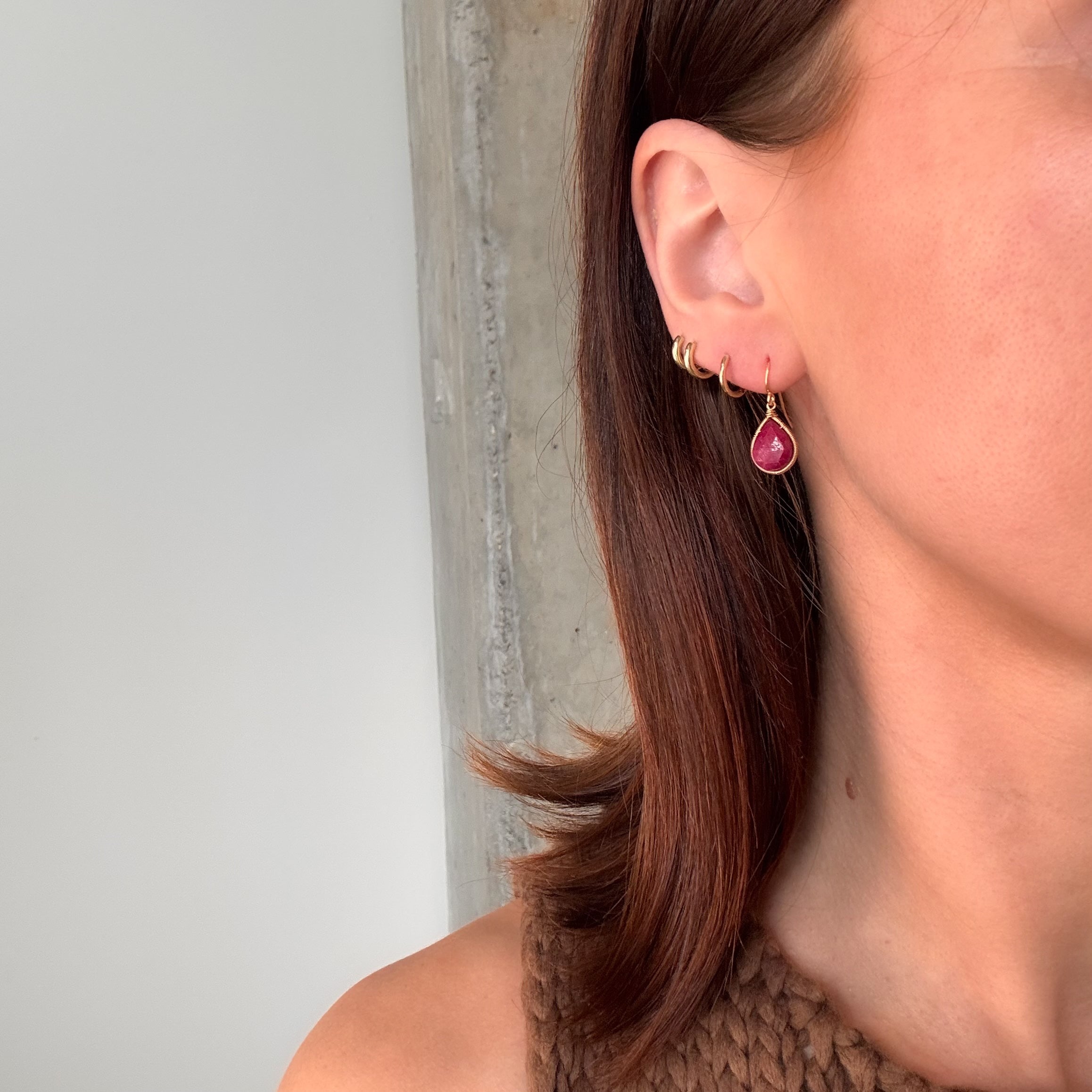 Ruby Drop Earrings