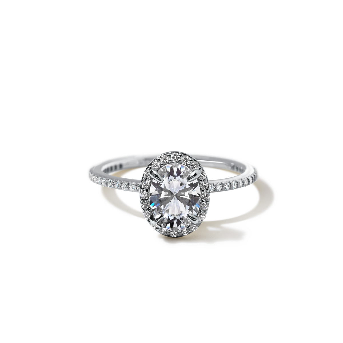 Halo Pave Engagement Ring