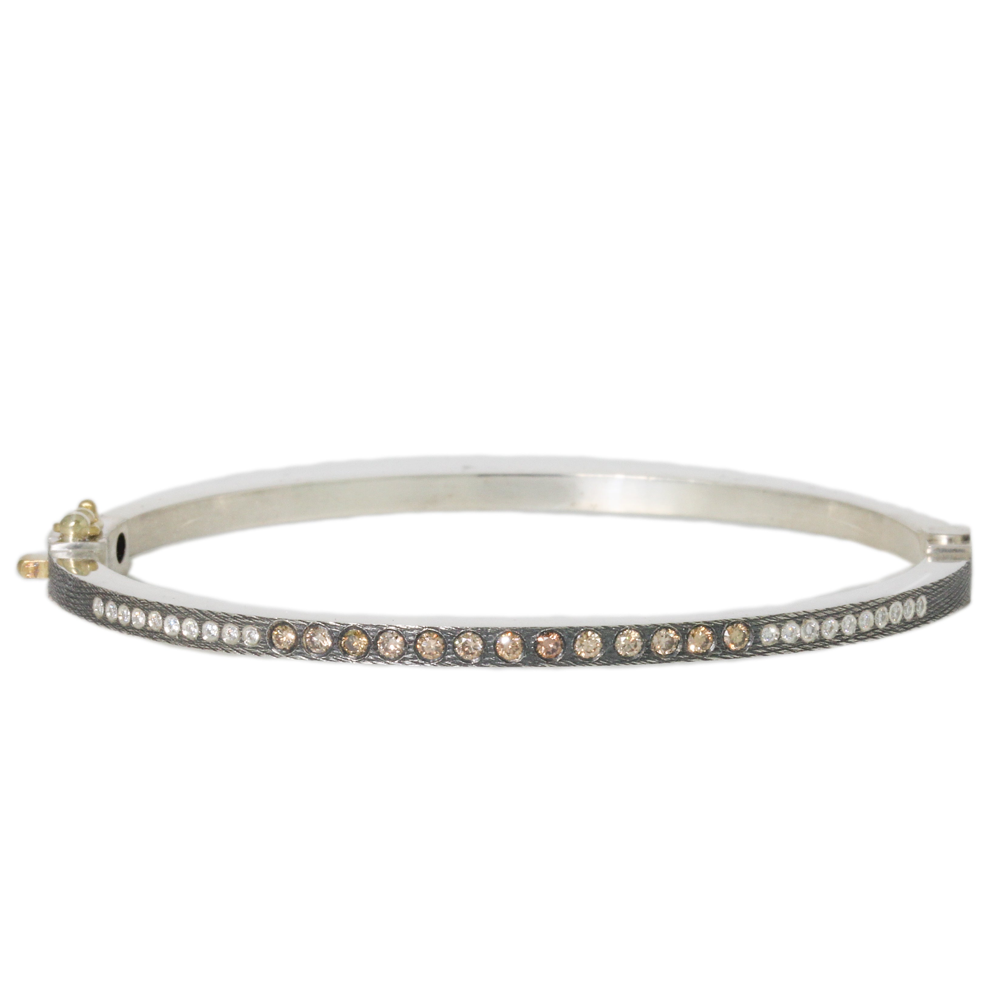 Rene-Escobar-Laura-lux-25mm-bracelet Champagne diamond white diamond sterling silver 