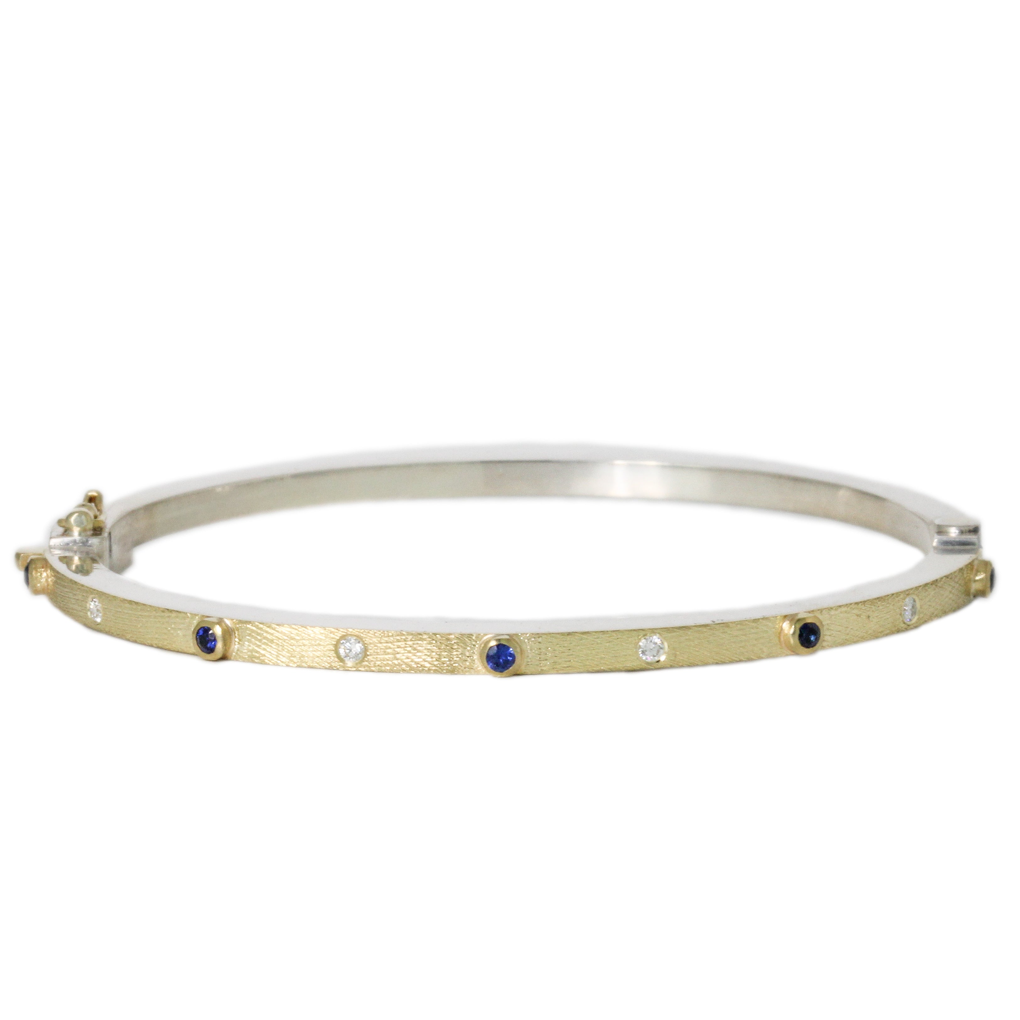 Junia 2.5mm Sapphire & White Diamond Bracelet Rene escoabr
