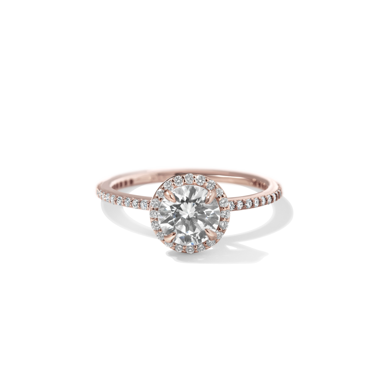Halo Pave Engagement Ring