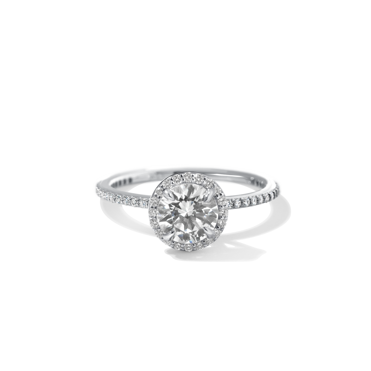 Halo Pave Engagement Ring