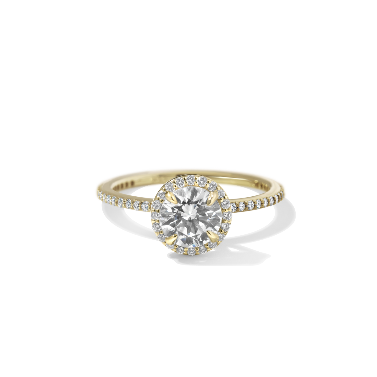 Halo Pave Engagement Ring