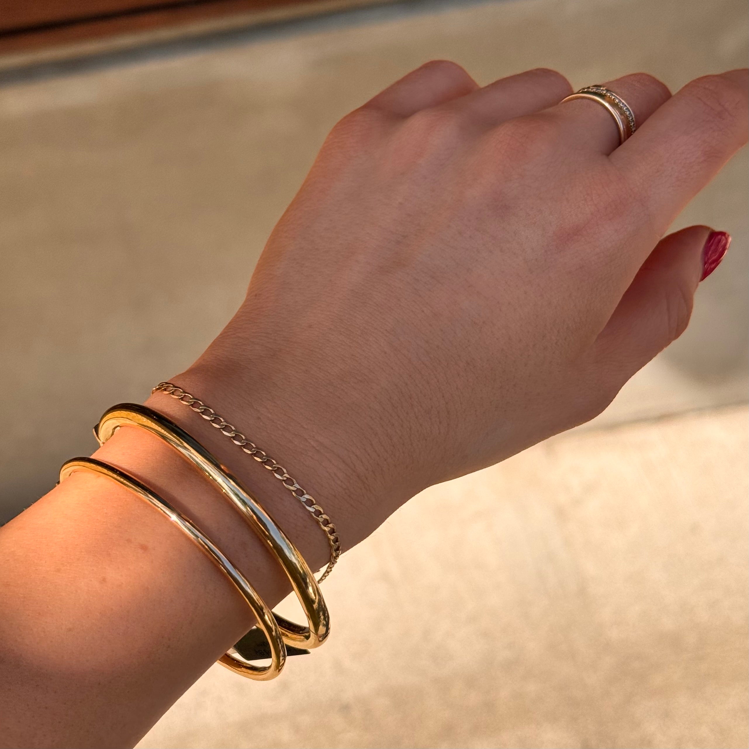 3mm Tube 14k Bangle Bracelet