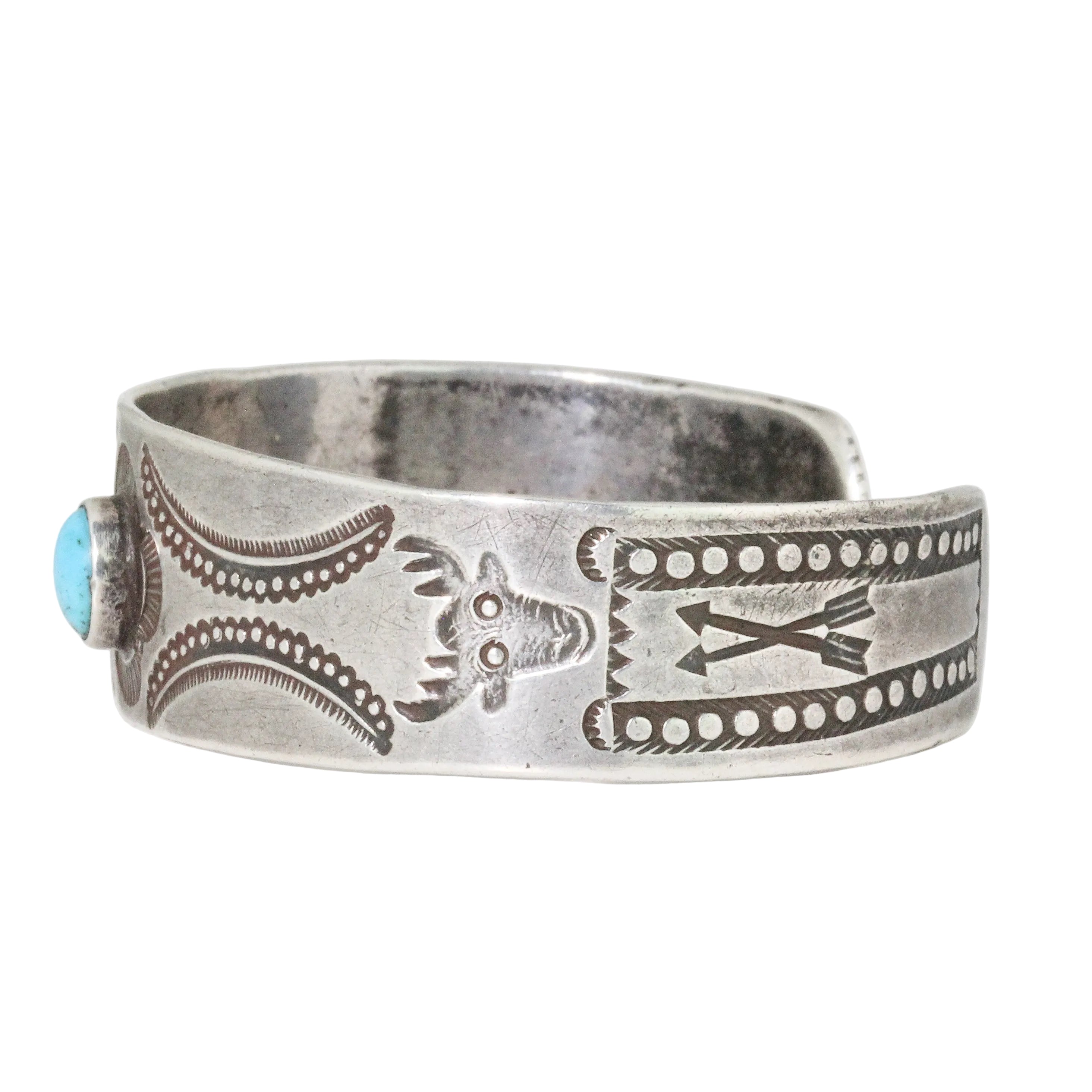 Vintage Turquoise Elk Cuff Bracelet