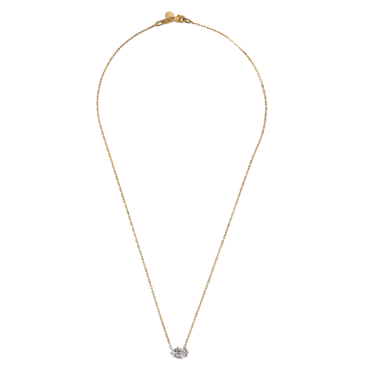 Emerald Cut Diamond Pendant Necklace