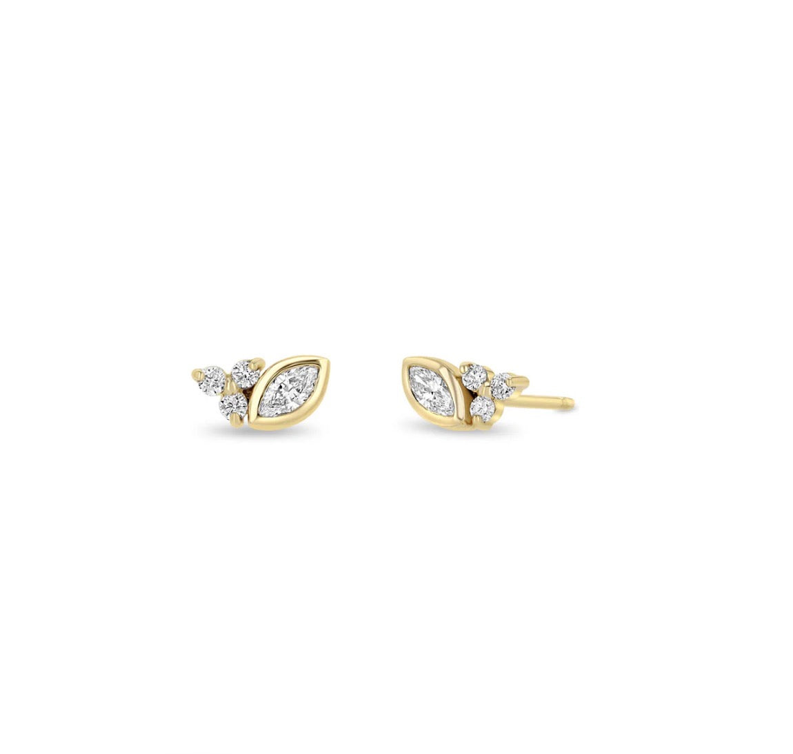 Trio Diamond Stud Earrings