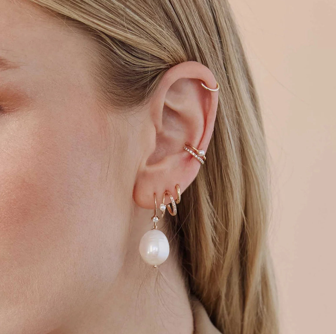 Baroque Pearl and Diamond Earrings-Zoë Chicco