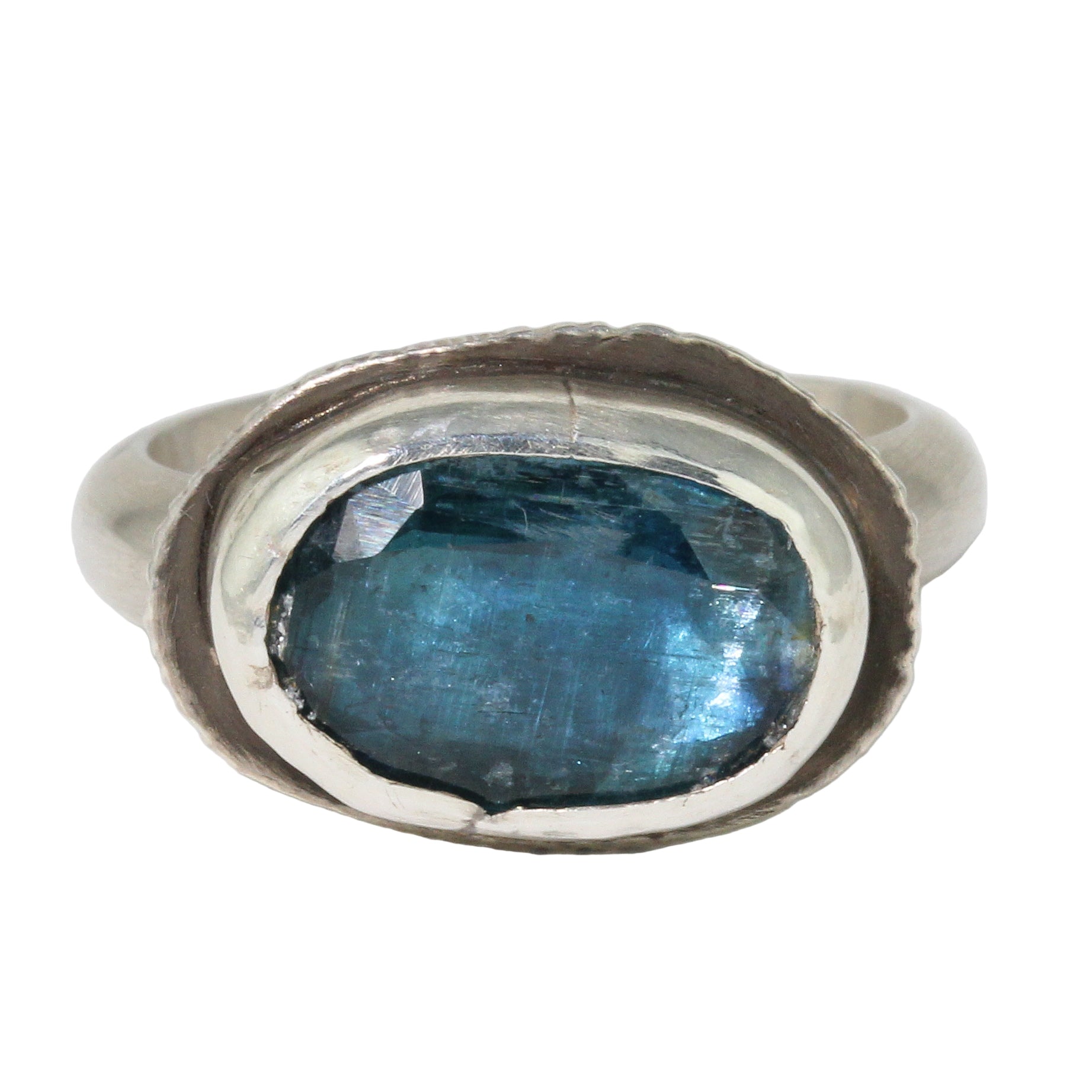 Blue Teal Kyanite Ring-Glacier Lily