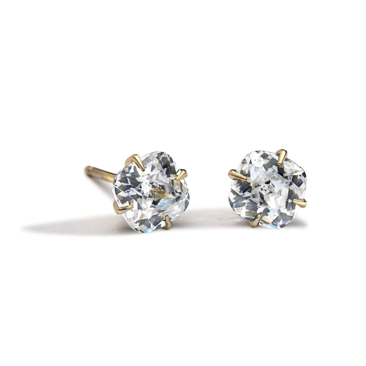 Cushion Diamond Stud Earrings-Unbridaled Collective