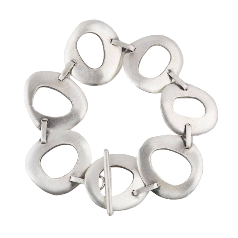 Cutout Circle Link Bracelet-Jane Diaz