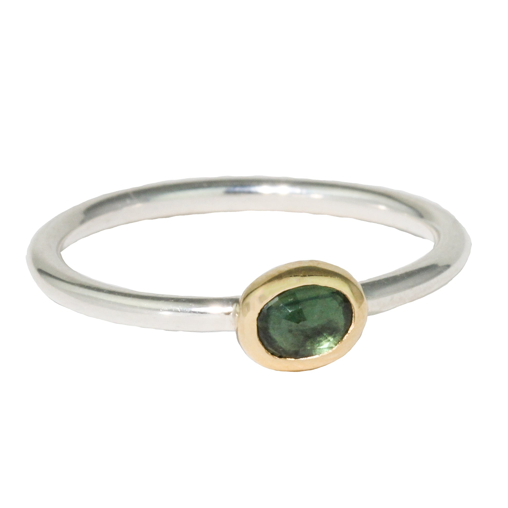 Dark Green Sapphire Stacking Ring-Sara Thompson