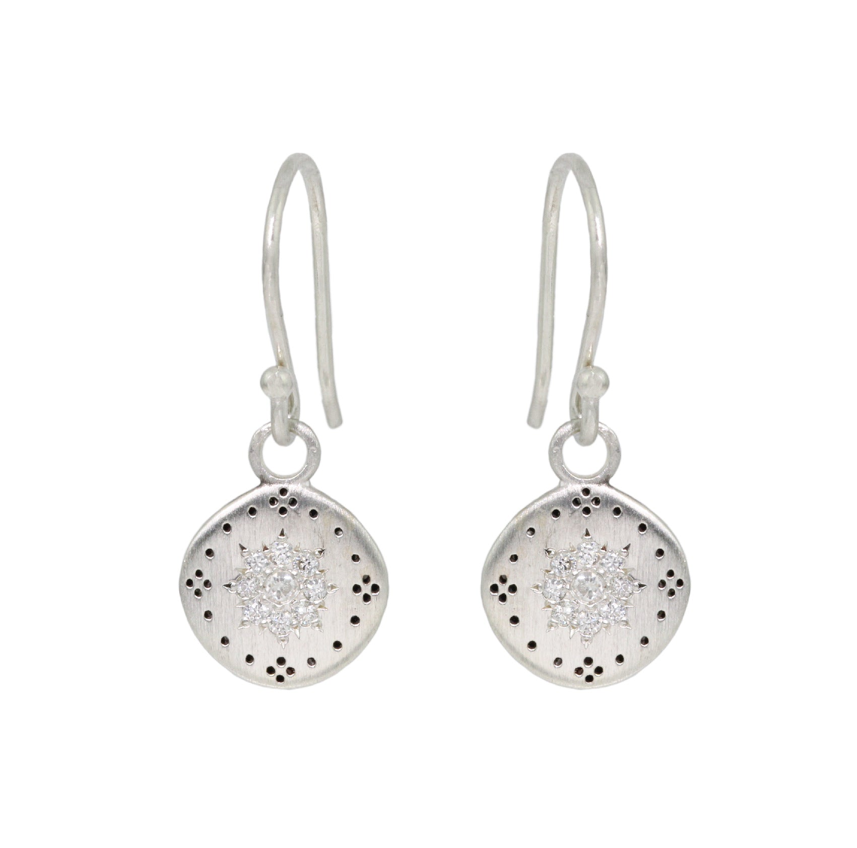 Diamond Cluster Earrings-Adel Chefridi