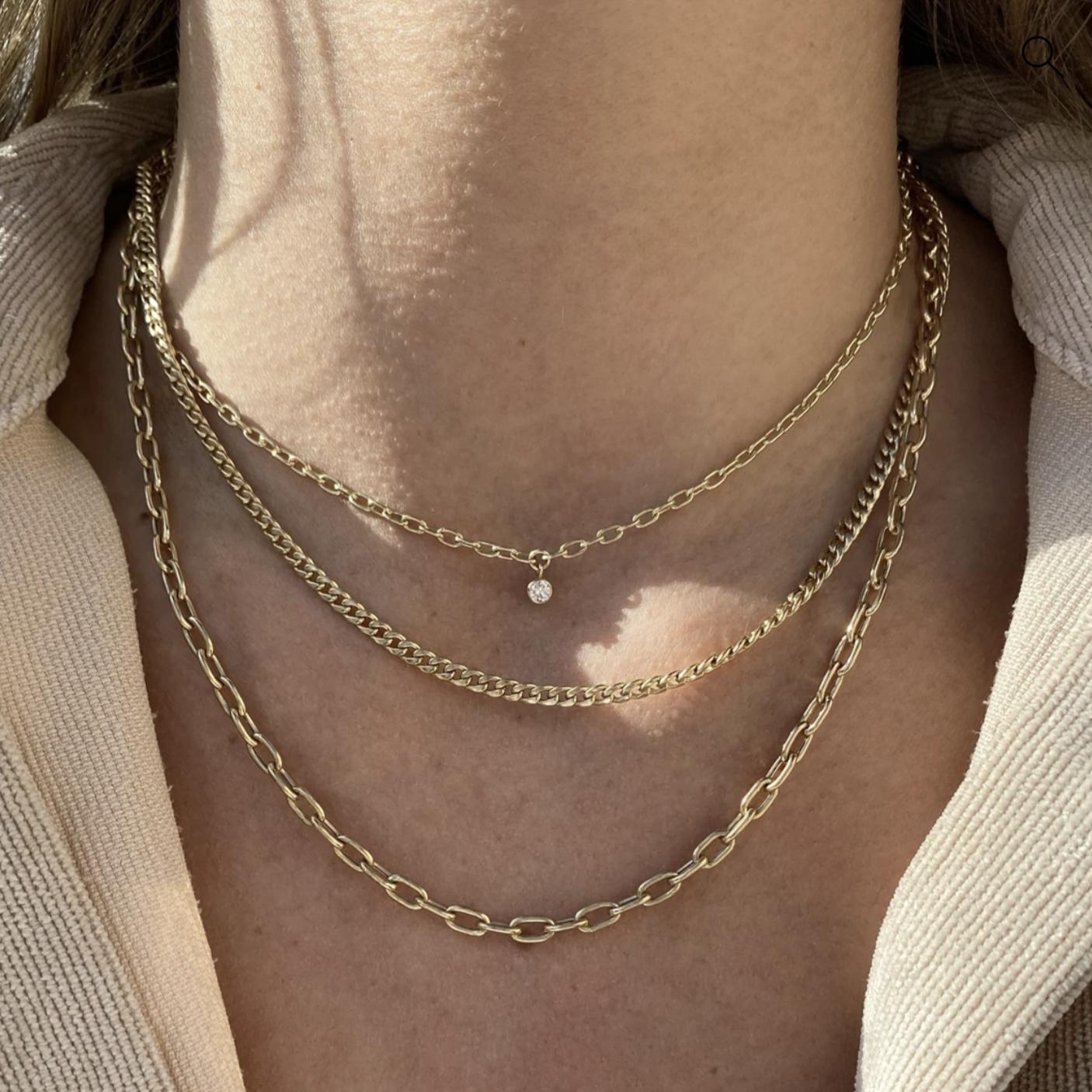 Diamond Dangle Necklace-Zoë Chicco