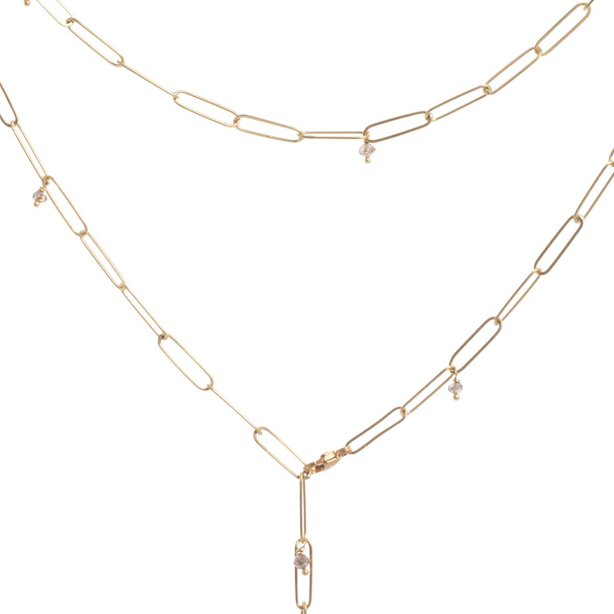 Diamond Popsicle Chain Necklace-Lene Vibe